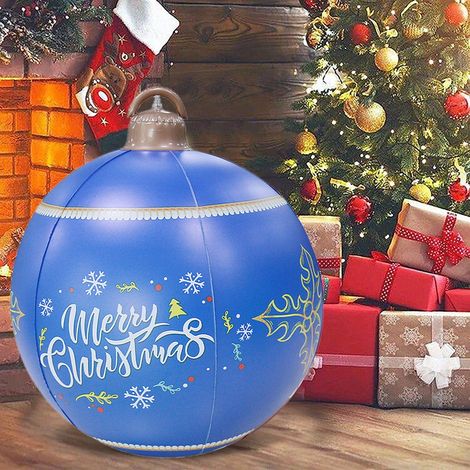 Boule De Noël Gonflable - 60 Cm - En Pvc - Pour Décoration Intérieure Et Extérieure - 1 Pièce (1/5)