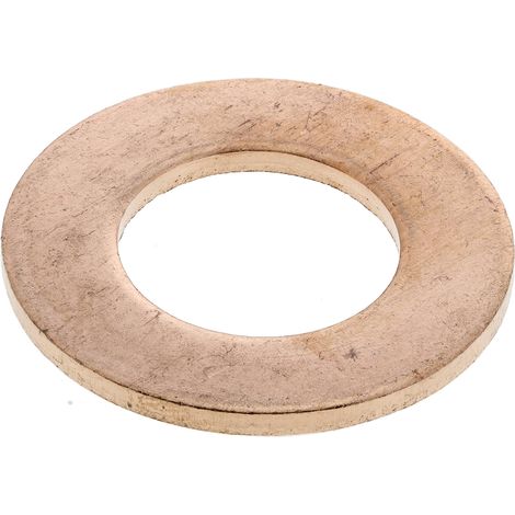 Rondelle plate, M12, Cuivre, 12.5mm x 16mm ( Prix pour Sachet de 100 )