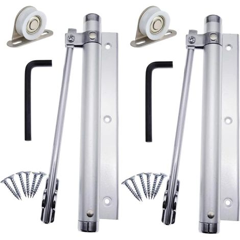 Ferme-Porte à Ressort en Alliage d'aluminium de Porte Closers réglable Facile à installer Dispositif de fermeture automatique 45kg (2 pièces) (1/5)