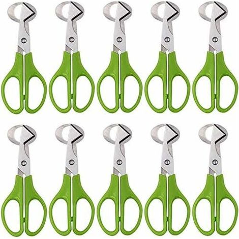 GABRIELLE Lot de 10 ciseaux à œufs de caille, coupe-œuf en acier inoxydable (1/5)