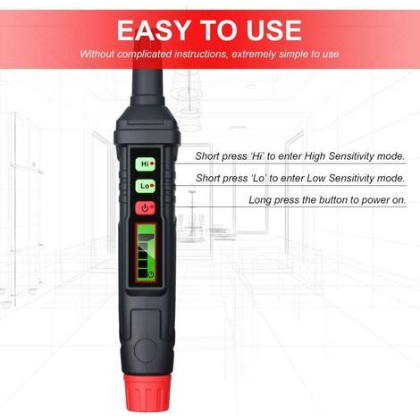 [NEVER USED] Portable gas leak detector, combustible gas detector with audible and visual alarm for all types of flammable gases, propane, methane, natural gas (1/4)