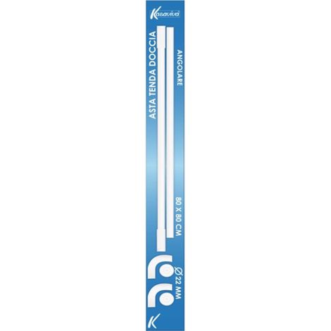 ASTA TENDA DOCCIA 80/80CM BIANCA D 22 CM (1/2)
