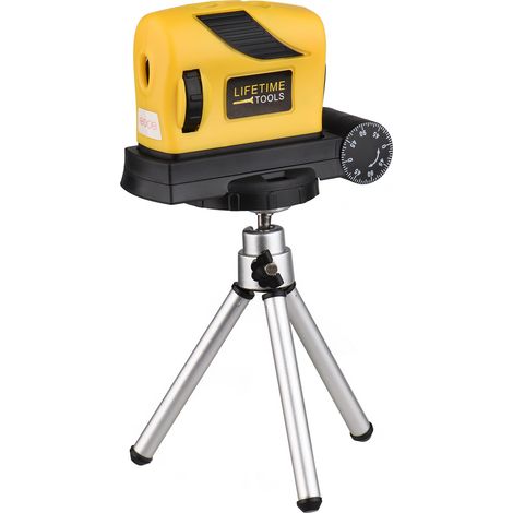 Niveau laser portable 4 en 1, testeur de ligne multifonction à double bulle et laser rouge avec support (1/5)