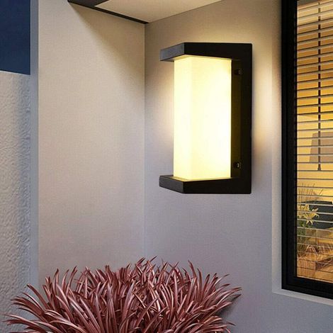 LED-Wandleuchte, 18W Außenwandleuchte für Balkone und Terrassen, wasserdicht, 25×12,5 cm, für Innenhöfe, Schlafzimmer und Esszimmer. (1/5)