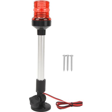 12 pouces LED rabattable à 360 degrés tout autour de la lampe de poteau arrière de lumière de navigation d'ancre avec base en alliage d'aluminium pour les bateaux de pêche, les yachts et les navires r (1/5)