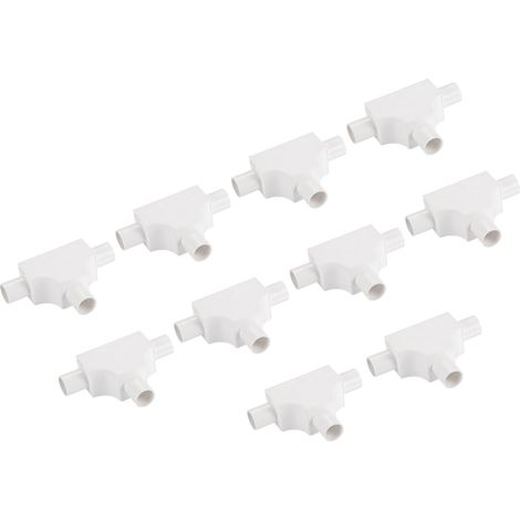 Lot de 10 Raccord en T pour Conduit en PVC 16 mm 3 Voies (1/5)