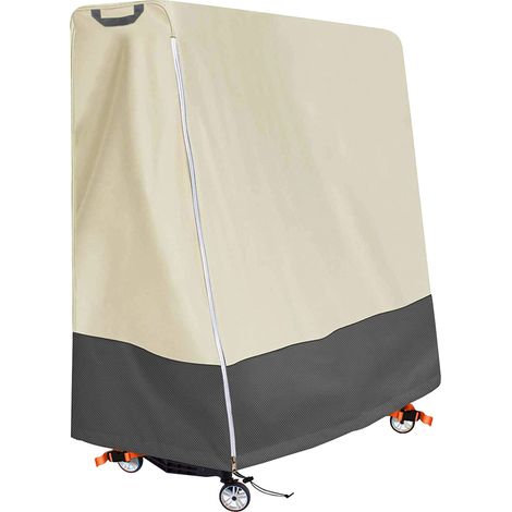 Housse imperméable pour table de ping-pong, utilisable en intérieur et en extérieur, dimensions : 165 x 71 x 175 cm.