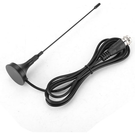 Antenne TV sans fil à ventouse DVB-T de 1,5 m (tige de 12 cm) pour intérieur