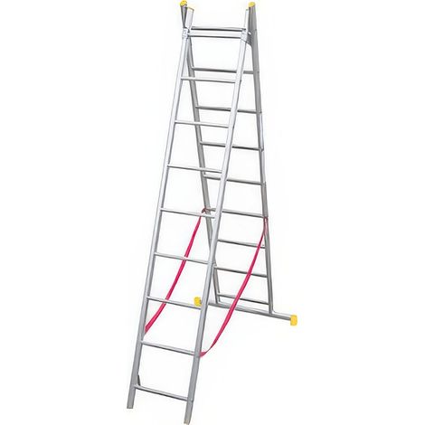 Scala Trasformabile in Alluminio a Due Rampe 9+9 Gradini EN 131 Easy Two