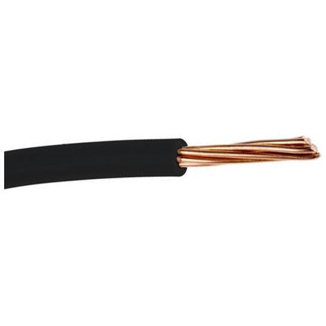 RS PRO Fil de câblage, section 2,5 mm², 600 V Noir Cuivre recuit, Maximum +70 °C, 100m ( Prix pour Bobine de 100 Mètres )