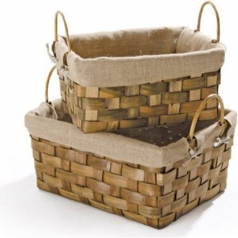 1 Portalegna Rettangolare c/manici 50x35– H. 37 cm Verdelook