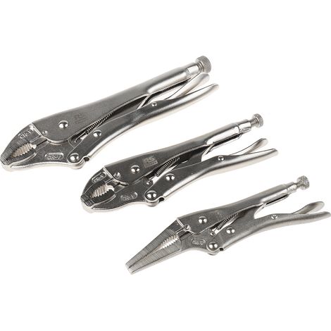 Jeu de pinces RS PRO, L. (hors tout) 250 mm, 3 pièces ( Prix pour 1 ) (1/4)