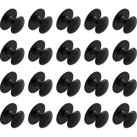 Boutons adhésifs, 20 pièces, acier inoxydable, pour tiroirs et (1/5)