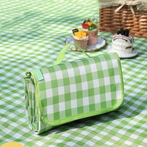 Couverture de pique-nique Tapis de plage Résistant au sable et imperméable 200 x 300cm - Vert (1/5)