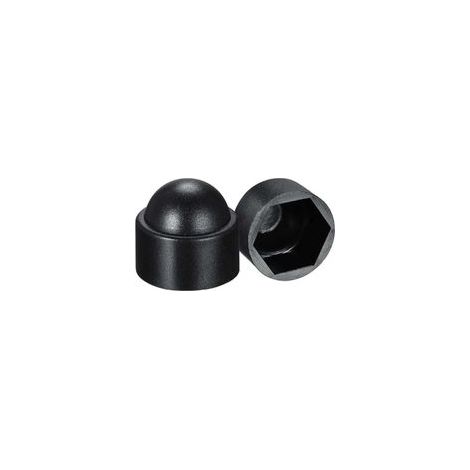 100 Stück – Schutzkappen für M8-Schrauben und -Muttern, 13-mm-Schlüsselweite – schwarzer Kunststoff (1/5)