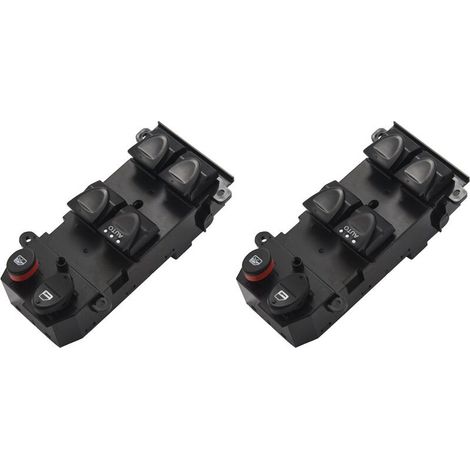 Due interruttori principali per alzacristalli elettrici per modelli dal 2006 al 2011 con motori da 1.3, 1.8 e 2.0 litri. Codici ricambio: 35750-SNA-A13, 35750-SNV-H51, 35750-SNV-H52