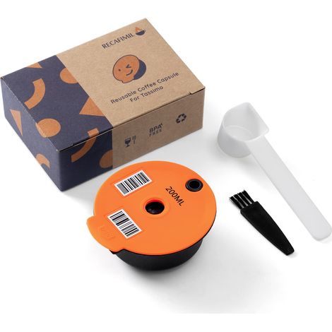 Filtre à café réutilisable, capsules de café rechargeables en plastique PP pour machine à café (200 ml) (1/5)