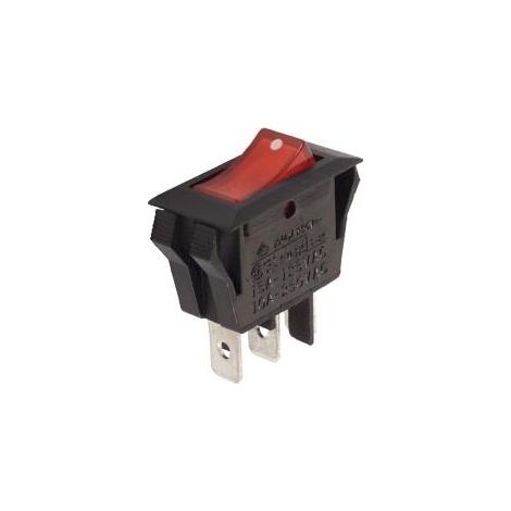 Interrupteur De Puissance A Bascule 10a-250v Spst On-off - Avec Temoin Neon Orange (1/2)