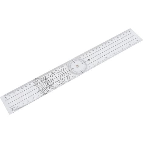 Règle d'angle ajustable transparente pour dessin technique, architecture et bricolage - Outil de mesure de précision (1/5)