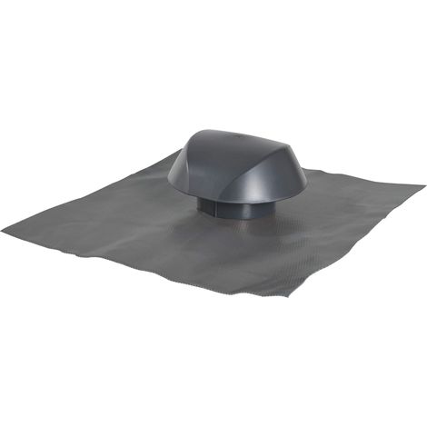 Nicoll – Chapeau de ventilation Ø125 mm avec collerette d'étanchéité – Pour couverture tuile – Résistant aux U.V – Teinte anthracite