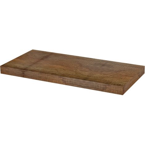 Plan sous vasque AVICE 75x39cm, épaisseur 5cm, Vieux bois (1/2)