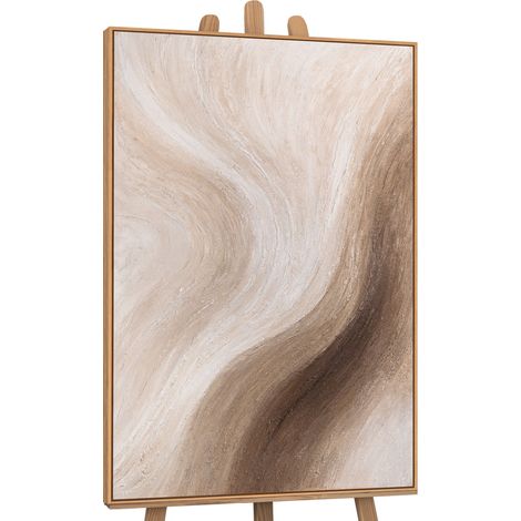 Gemälde Wüstes Flüstern Rahmen Eichefarben 120x80 cm (1/5)