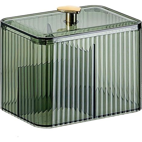 Boîte à Coton Tige avec Couvercle, Boîte Rangement Cotons pour Salle de Bain, Chambre à Coucher,Organiseur de Maquillage pour Boules (1/5)