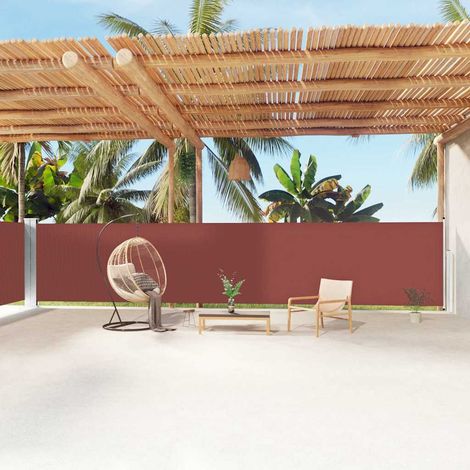vidaXL Toldo lateral retráctil marrón 160x1200 cm (1/5)