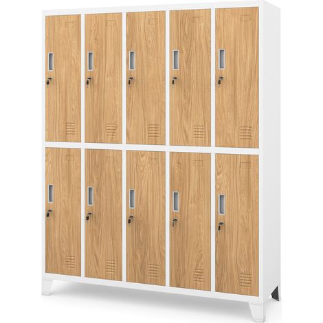 BHP Kleiderschrank weiß/goldene Eiche: Eco Design 10-türig BARTEK