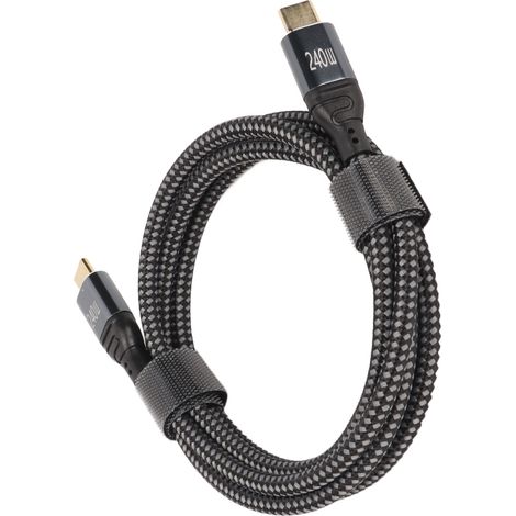 Câble USB-C PD 240W Mâle-Mâle, 1,5 m, Compatible Charge Rapide et Transfert Haut Débit 480 Mbps (1/5)