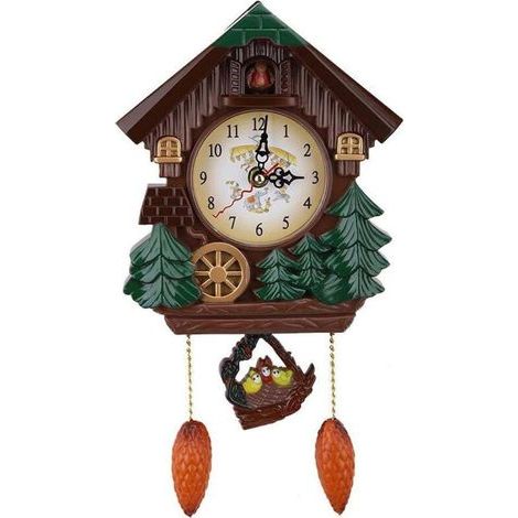 Horloge Murale Créative "Maison Cuckoo" - Style Cartoon pour Décoration de Chambre d'Enfant