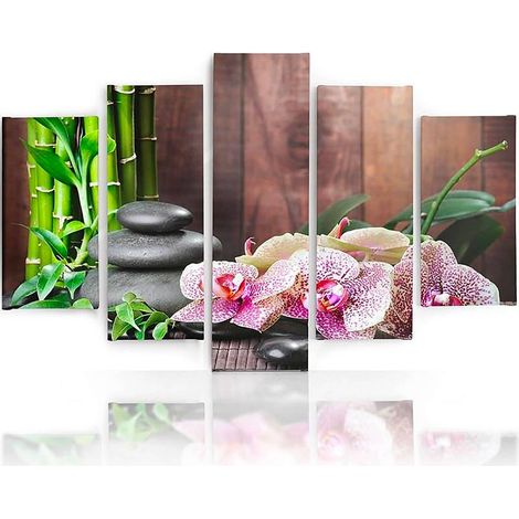 Tableau mouchete d'orchidée - 100 x 70 cm (1/5)