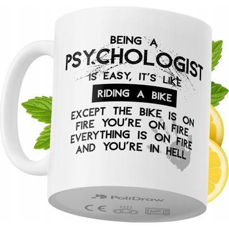 Lustige Tasse für Psychologen – Kaffee- oder Teetasse mit witzigem Textdesign – ideal für Geburtstage, Namenstage, Feiertage und besondere Anlässe. Hochwertige Tasse für Zuhause, Büro und Arbeit. Farb