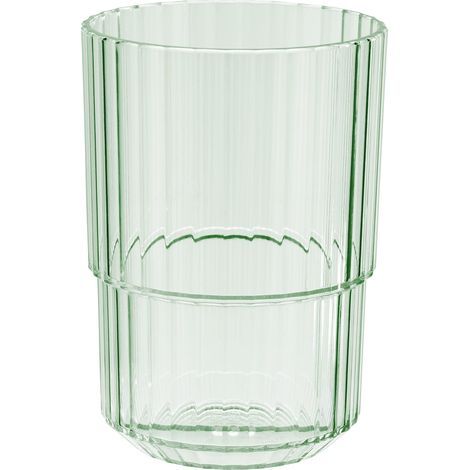 Gobelet Linea - En plastique Tritan - 0,4 l - Sans BPA - Empilable - Incassable - Réutilisable et lavable au lave-vaisselle - 400 ml - Vert clair (1/5)