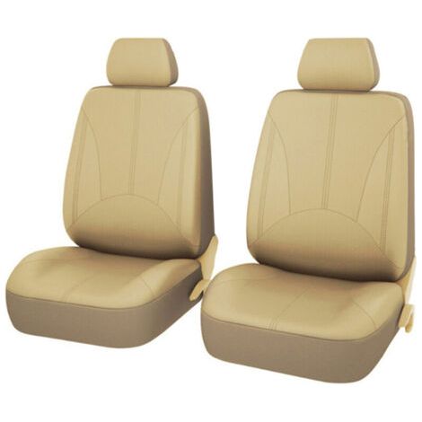 QORVA- Housses de siège auto universelles en cuir respirant, 4 pièces, accessoires d'intérieur pour SUV (1/4)