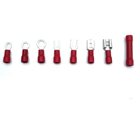 Packung mit 300 wasserdichten Crimp-Elektroverbindern, Ringkabelschuhen, Gabelverbindern und Isolierhülsen, komplettes Sortiment für die Kfz-Verkabelung und Heimwerkerprojekte. (1/5)