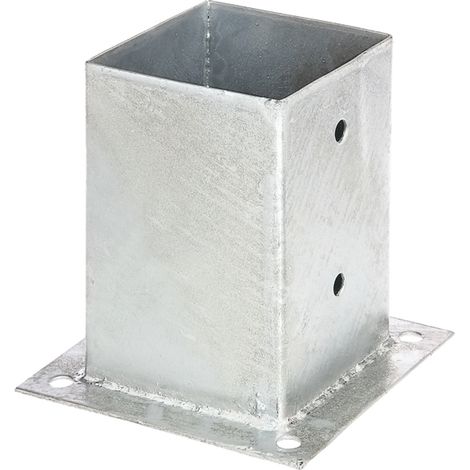 ALBERTS Aufschraubhülse für Vierkantholzpfosten, feuerverzinkt, 101 mm, Platte 150x150 mm (1/3)