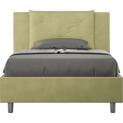 Letto 1 Piazza e Mezzo 120x200 cm Senza Rete Appia Tè Verde