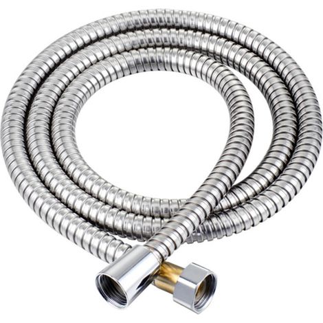 Tuyau De Douche 3M, Chrome Flexible Tuyau De Douche Universel Extensible Tuyau En Acier Inoxydable Anti-Explosion, Anti-Torsion Et Anti-Corrosion..