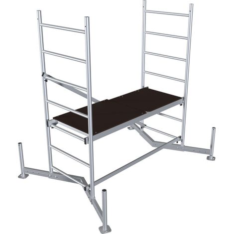 Krause Arbeits-Grundgerüst MONTO ClimTec Aluminium 3 m Plattformleiter (1/2)