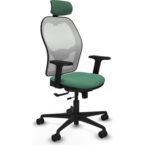 Sedia da ufficio piqueras y crespo Jorquera bianco braccioli regolabili (1/2)