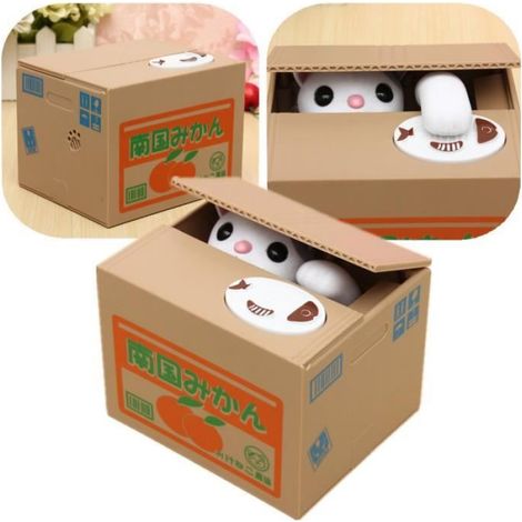 Tirelire Chat - Plastique - Rose - Pour Enfants - 1 Pièce (1/4)