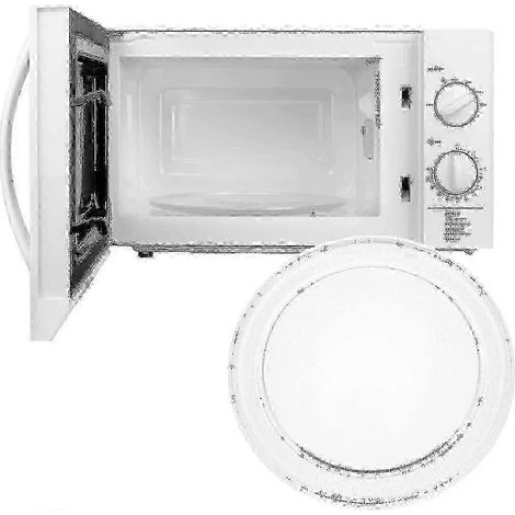 Plateau tournant universel pour micro-ondes, plateau en verre 245 mm / 24,5 cm / 9,65 pouces, avec support. Compatible avec la plupart des micro-ondes. Rotation fluide et durable. (1/5)