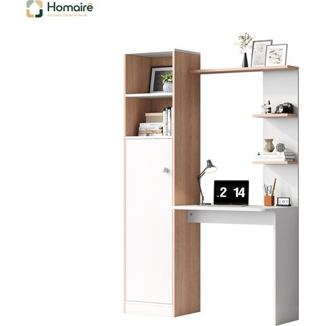 Armoire de rangement en mdf MDF blanc 123,5 x 45 x 168,5 cm HOMAIRE (1/5)