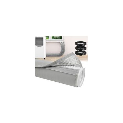 Manchon isolant pour tuyau de climatisation portable 150 cm – Isolation 3 couches – Pour tuyaux de 12,7 à 15 cm de diamètre – Installation sans outil (1/5)