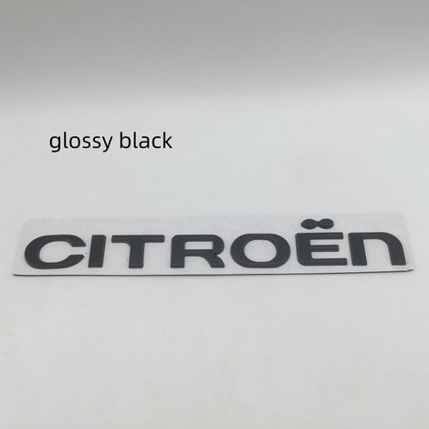 (Lettres noires brillantes) - 1 pièce - Emblème 3D en métal - Convient pour Citroën - Autocollant pour capot avant, arrière et coffre - Accessoire de style automobile (1/5)