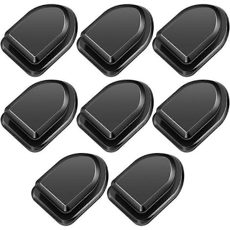Lot de 8 crochets multifonctionnels pour dossier de siège de voiture-3X2X2CM-Black (1/4)