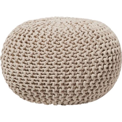 Pouf CONRAD Baumwolle Hellbeige (1/5)