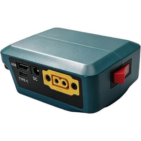 Adaptateur de charge rapide à double port pour batteries lithium 18 V Makita, adaptateur multifonction, alimentation de secours pour extérieur et véhicule - JBMEDIA (1/4)