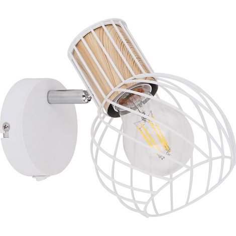 Wand Lampe Metall Leuchte Holz Spot Beweglich Schlaf Zimmer Beleuchtung Design